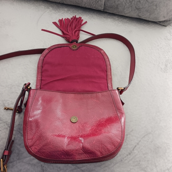 Fossil Emi wine leather crossbody bag - Picture 4 of 13
